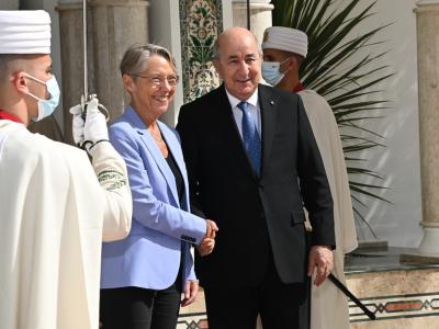 الوزيرةالأولى الفرنسية  مع الرئيس تبون