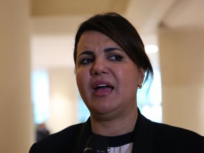 La ministre libyenne des Affaires étrangères Nadjla Al-Mangouche