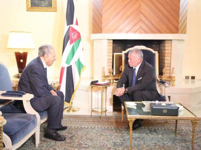 استقبال ملك الأردن لرئيس مجلس الأمة 