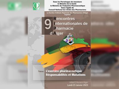 Tenue lundi des 9es rencontres internationales de pharmacie d’Alger