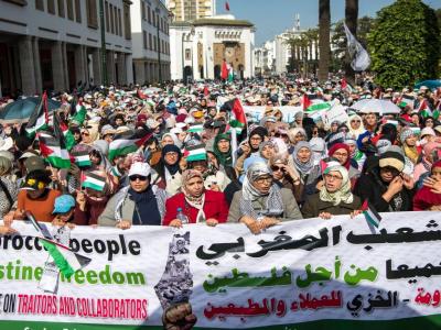 المغرب-احتجاجات-ضد تطبيع المخزن مع الكيان الصهيوني