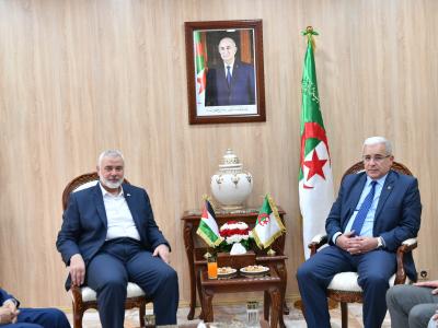 بوغالي يستقبل رئيس المكتب السياسي لحركة "حماس" الفلسطينية