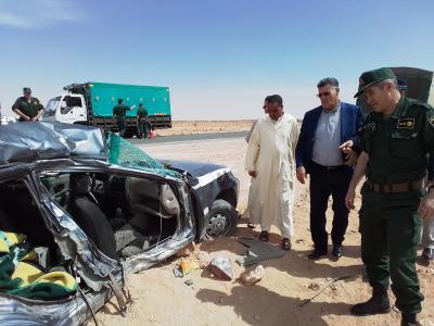 Cinq morts et un blessé dans un accident de la route à El Bayoudh (Naâma)