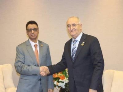 تعزيز العلاقات الاقتصادية والمالية محور لقاء فايد مع وزير الاقتصاد الموريتاني بجوهانسبرغ 