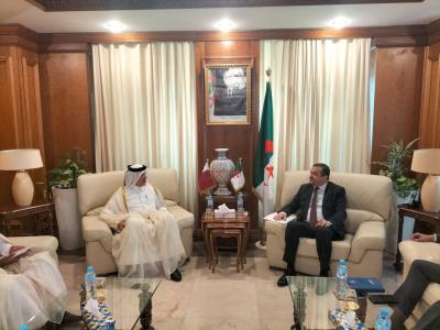 عرقاب يستقبل سفيردولة قطر لدى الجزائر 