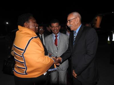 الرئيس الصحراوي يحل بجوهانسبورغ للمشاركة في اجتماع بريكس-افريقيا 