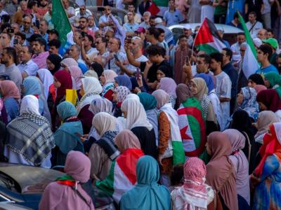 وقفة تضامنية بالجزائر العاصمة مع الشعب الفلسطيني