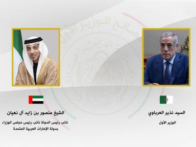 السيد العرباوي يتلقى مكالمة هاتفية من نائب رئيس الدولة نائب رئيس مجلس  الوزراء الاماراتي