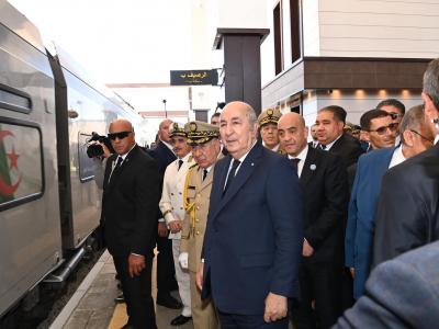 رئيس الجمهورية يدشن خط السكة الحديدية الرابط بين خنشلة وعين البيضاء بأم البواقي