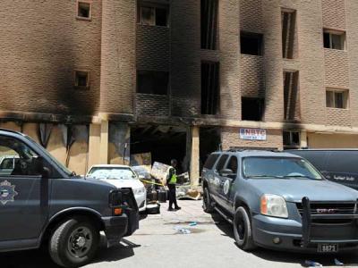 الكويت: مصرع 49 شخصا إثر حريق بعمارة جنوب البلاد 