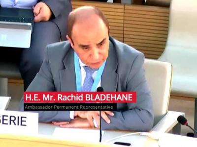 Rachid Bladehane, représentant permanent de l'Algérie auprès de l'Office des Nations unies à Genève