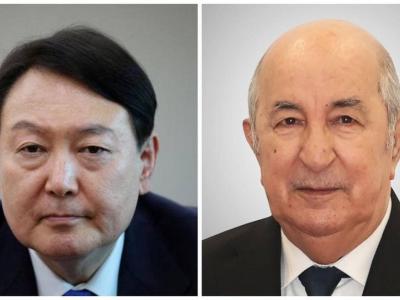 الرئيس الكوري يهنئ رئيس الجمهورية 