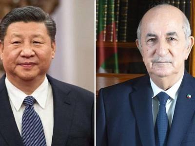 الرئيس الصيني يهنئ رئيس الجمهورية بمناسبة اعادة انتخابه 