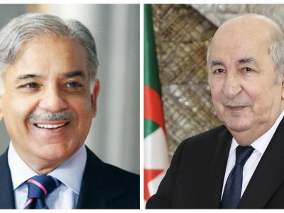تبون ورئيس وزراء باكستان محمد شهباز شريف تبون رئيس وزراء باكستان محمد شهباز شريف