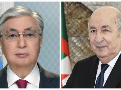تبون ورئيس كازاخستان السيد قاسم جومارت توقايف تبون ورئيس كازاخستان السيد قاسم جومارت توقايف