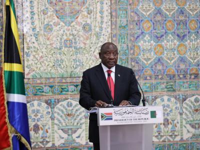 Le président de la République d'Afrique du Sud, Cyril Ramaphosa