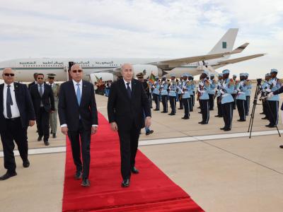 Arrivée de Tebboune en Mauritanie
