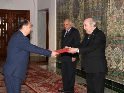 رئيس الجمهورية يشرف على مراسم تقديم أوراق اعتماد ثلاثة سفراء جدد