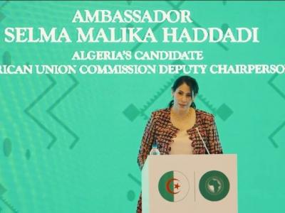 Selma Malika Haddadi, ambassadrice d'Algérie à Addis-Abeba et sa représentante permanente auprès de l'Union africaine