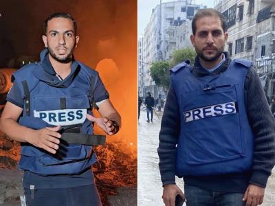 ارتقاء 4 صحفيين فلسطينيين في قصف على غزة