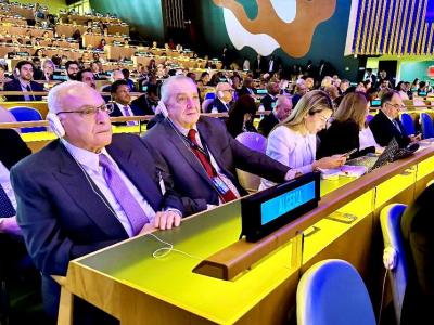 السيد عطاف يشارك في الجلسة العامة رفيعة المستوى للجمعية العامة المخصصة  لإحياء الذكرى ال80 لتأسيس الأمم المتحدة