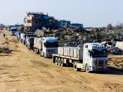 Arrivée à Ghaza de plusieurs camions de gaz et de carburants après l'entrée en vigueur de l'accord