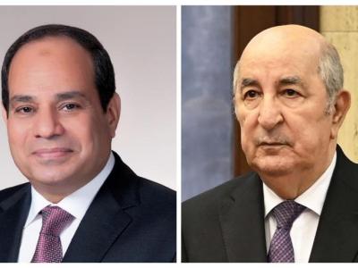 رئيس الجمهورية يتلقى مكالمة هاتفية من نظيره المصري