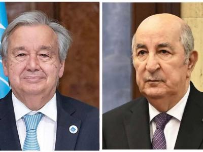 الذكرى الـ71 لاندلاع الثورة التحريرية المجيدة: رئيس الجمهورية يتلقى تهاني الأمين العام للأمم المتحدة