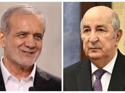 الرئيس بزشكيان مهنّئاً تبون 