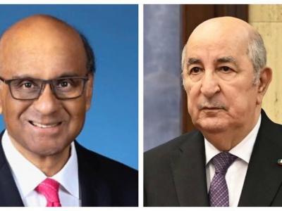  رئيس الجمهورية يتلقى تهاني  نظيره السنغافوري 