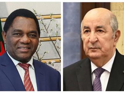 رئيس الجمهورية يتلقى تهاني نظيره الزامبي