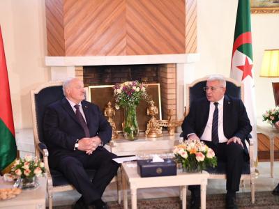 السيد بوغالي يؤدي زيارة مجاملة الى رئيس جمهورية بيلاروسيا 