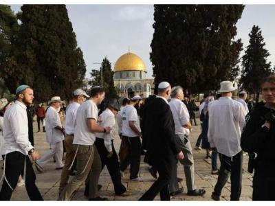  فلسطين : عشرات المستوطنين الصهاينة يقتحمون المسجد الأقصى المبارك