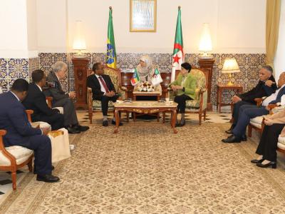 عسلاوي تستقبل رئيس مجلس التحقيق الدستوري لجمهورية إثيوبيا الفيدرالية