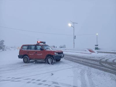 Routes coupées par la neige