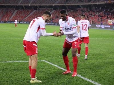 Joie des joueurs du MCO