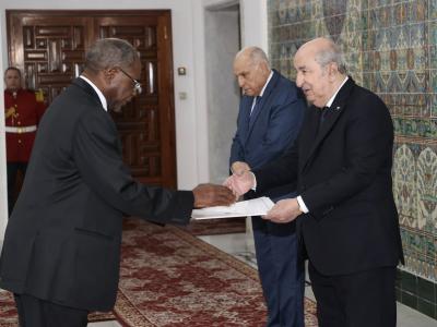 رئيس الجمهورية يتسلم أوراق اعتماد السفير الجديد لجمهورية ناميبيا