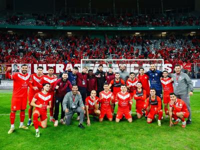 Joie des joueurs du CRB