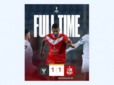 فريق شباب بلوزداد يحقق تعادلا ثمينا أمام المصري (مصر) 1-1