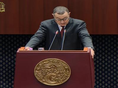 سعيود يعرض مشروع القانون المتعلق بنظام  الانتخابات