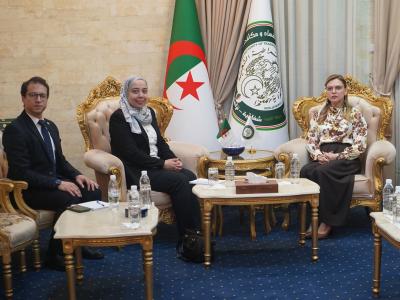 السيدة مسراتي تستقبل منسقة البرنامج الإقليمي لمكافحة الفساد بمكتب الأمم  المتحدة المعني بالمخدرات والجريمة 