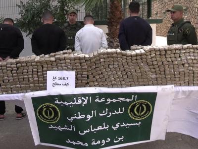 Cinq individus arrêtés et plus d'un quintal de kif traité saisi à Sidi Bel-Abbès