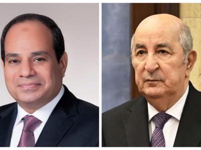 رئيس الجمهورية يتلقى مكالمة هاتفية من أخيه رئيس جمهورية مصر العربية الشقيقة