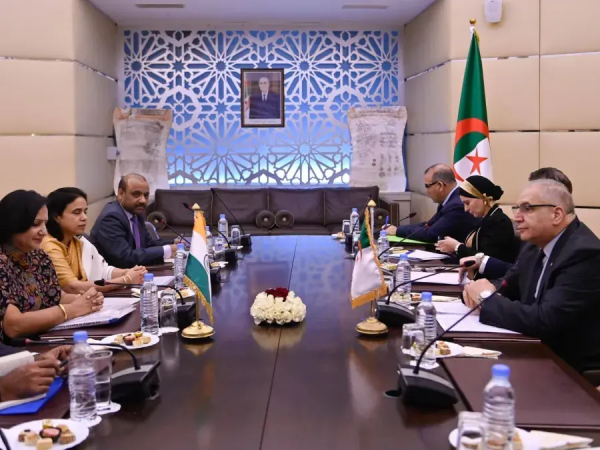 مقرمان يترأس أشغال الدورة السابعة للمشاورات السياسية الجزائرية الهندية